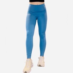 Gymshark Women’s Leggings Blue High Rise Stretch Activewear Pants Size Small